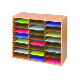 Safco 24 Wood Literature Organiser Oak