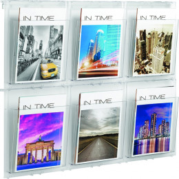 Helit Wall Display 6xA4 Clear