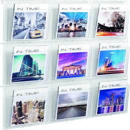 Helit Wall Display 9xA4 Clear