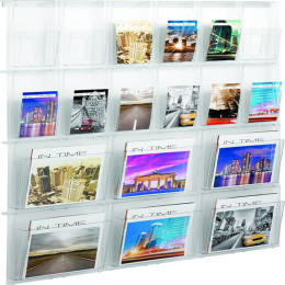 Helit Placativ Wall Display 18 Pockets Clear