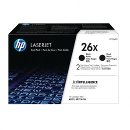 HP 26X High Yield Black Laserjet Toner Cartridge Twin Pack alternative image 1