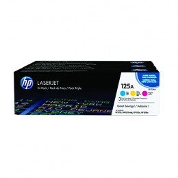 HP 125A Toner Cartridge Pack of Cyan, Magenta and Yellow alternative image 1