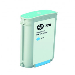 HP 728 DesignJet Ink Cyan Cartridge 130ml alternative image 1