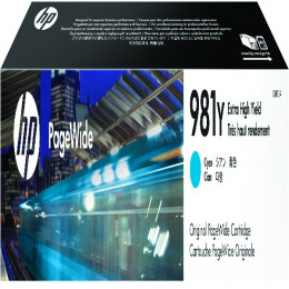 HP 981Y Extra High Yield PageWide Ink Cyan Cartridge alternative image 1