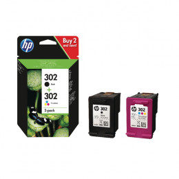 HP 302 Black and Tri-Colour Original Ink Cartridge X4D37AE alternative image 1