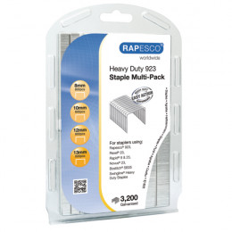 Rapesco 923 Staple Multi Pack Galvanised Staples [Pack of 800x4]