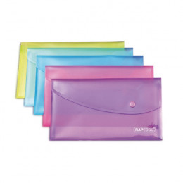 Rapesco Popper Wallet A5 Assorted [Pack of 5]