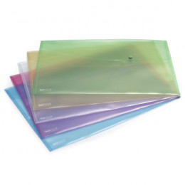 Rapesco Popper Wallet A3 Pastel Assorted [Pack of 5]
