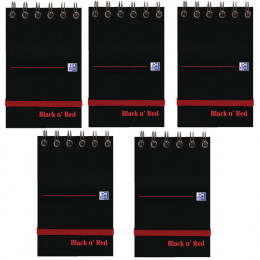Black n Red Wiro Reporters Notebook A7 [Pack of 5]