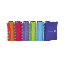 Oxford Office A5 Wiro Notebook Feint Ruled and Margin Assorted [Pack of 5]