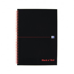 Black n Red Wiro Notebook A4 Feint Ruled [Pack of 5]