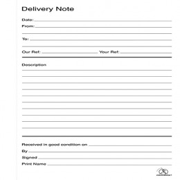 Challenge Duplicate Book 210x130mm Delivery Note Layout [Pack of 5]