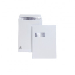 Plus Fabric Envelopes Press Seal C4 Window White [Pack of 250]