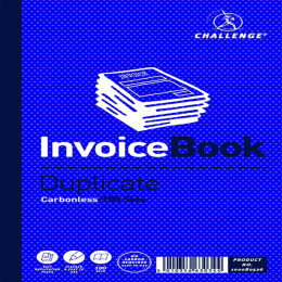 Challenge Duplicate Book 210x130mm Invoice Layout without VAT [Pack of 5]