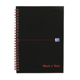 Black n Red A5 Wirebound Gloss Cover Notebook [Pack of 5]