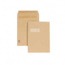 New Guardian Envelopes Press Seal C4 Window Manilla [Pack of 250]