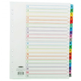 Concord Index A4 A-Z Extra Wide with Multicolour Tabs