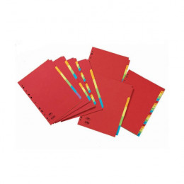 Concord Bright Card Divider A4 5-Part Multi-Coloured