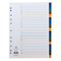 Concord Index A4 A-Z Plastic Multicolour
