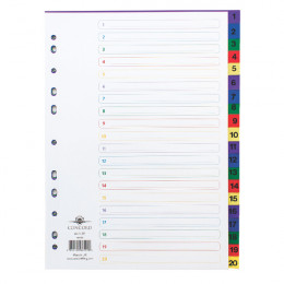 Concord Index A4 1-20 Multicolour