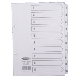 Concord Index A5 1-10 White