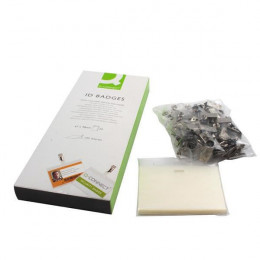 Q-Connect Hot Laminating ID Clip Badge with Clip [Pack of 25]