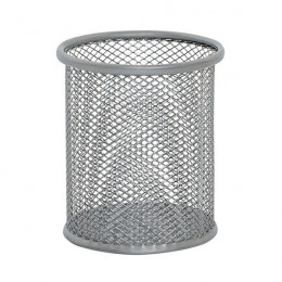 Q-Connect Mesh Pen Pot Silver