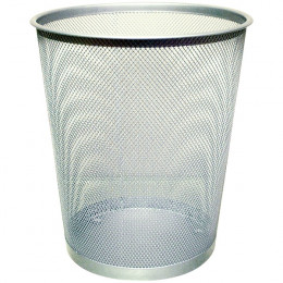 Q-Connect Mesh Waste Basket Silver