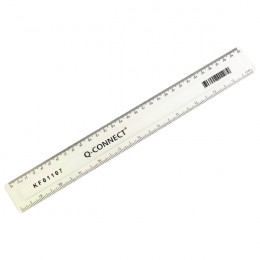 Q-Connect Acrylic Ruler 30cm Clear [Pack of 10]