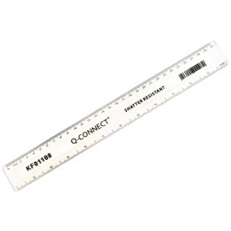 Q-Connect Ruler 30cm Clear [Pack of 10]