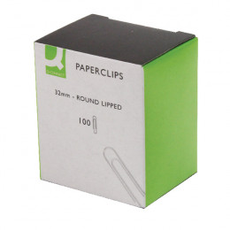 Q-Connect Paperclips 32mm Lipped [Pack of 10x100]