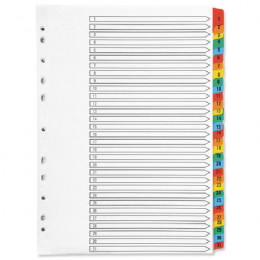 Q-Connect 1-31 Board Reinforced Multicolour Indexes