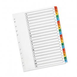 Q-Connect A-Z Board Reinforced Multicolour Indexes
