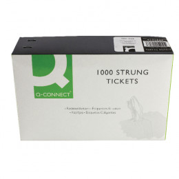 Q-Connect Strung Ticket 37x24mm White [Pack of 1000]