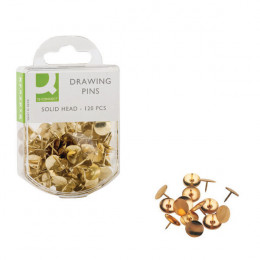 Q-Connect Drawing Pins Brass [Pack of 10x120]
