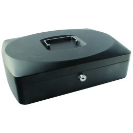 Q-Connect 10 Inch Cash Box Black