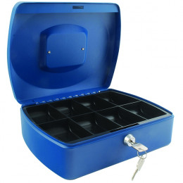 Q-Connect 10 Inch Cash Box Blue