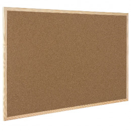 Q-Connect Cork Board Wood Frame 400x600mm