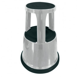 Q-Connect Metal Step Stool Light Grey