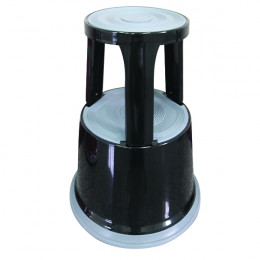 Q-Connect Metal Step Stool Black