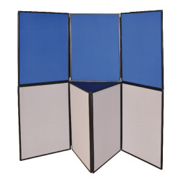 Q-Connect Display Board 6 Panel Blue Grey