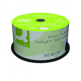 Q-Connect Inkjet Printable CDR [Spindle of 50]