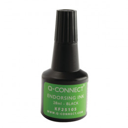 Q-Connect Endorsing Ink 28ml Black [Pack of 10]