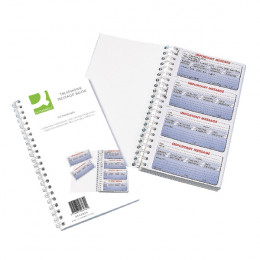 Q-Connect Duplicate Telephone Message Book for 200 Messages