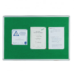 Q-Connect Notice Board 900x600mm Aluminium Green