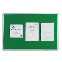 Q-Connect Notice Board 1200x900mm Aluminium Green