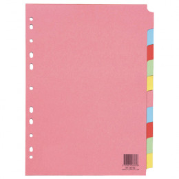 Q-Connect A4 10-Part Subject Divider [Pack of 25]
