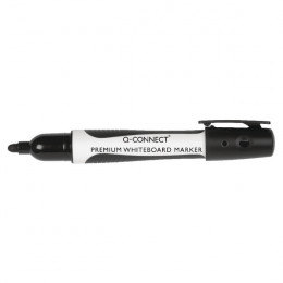 Q-Connect Premium Whiteboard Marker Bullet Tip Black [Pack of 10]