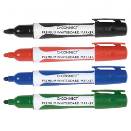 Q-Connect Premium Whiteboard Marker Bullet Tip Assorted [Pack of 4]