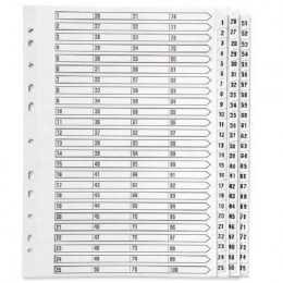 Q-Connect A4 1-75 Mylar Index